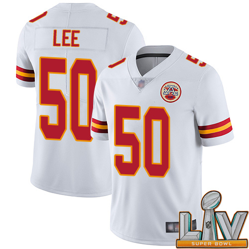 Super Bowl LV 2021 Men Kansas City Chiefs #50 Lee Darron White Vapor Untouchable Limited Player Nike NFL Jersey